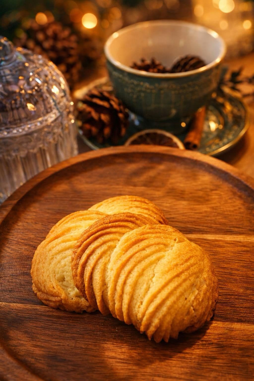 Piped butter cookies